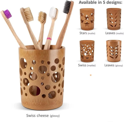 Bamboo tube toothbrush cup - tube,