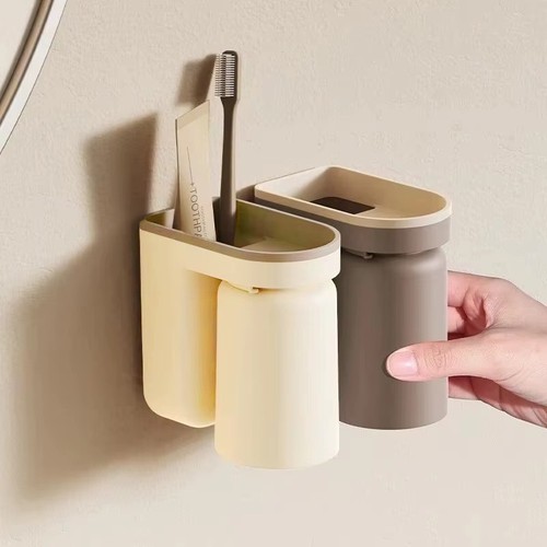Wall mounted toothbrush holder - mounted,