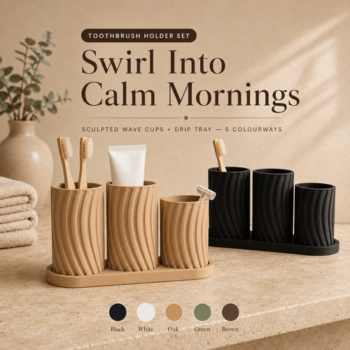Toothbrush holder set with - toothbrush,
