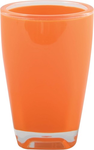 Orange toothbrush holder cup - orange,