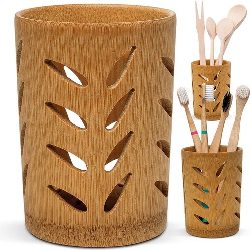 1pc wood toothbrush cup - 1pc,