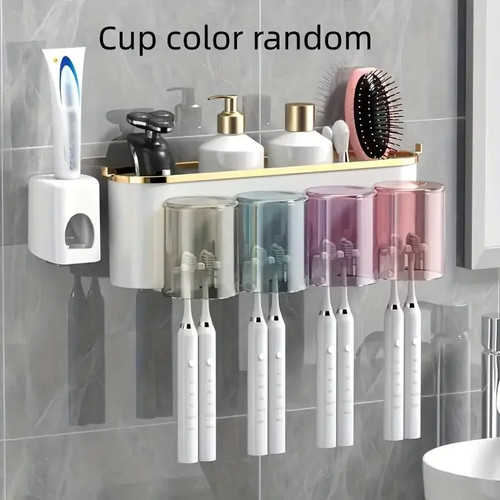 Wall mounted toothbrush holder - mounted,