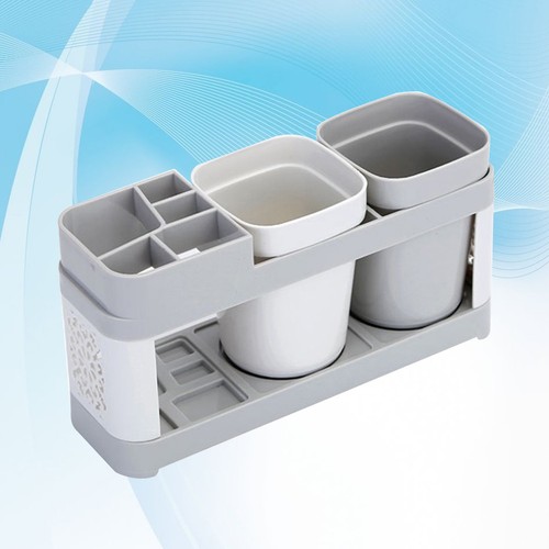 Double cup plastic toothbrush - plastic,