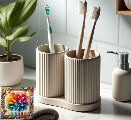 Ribbed double toothbrush - double,